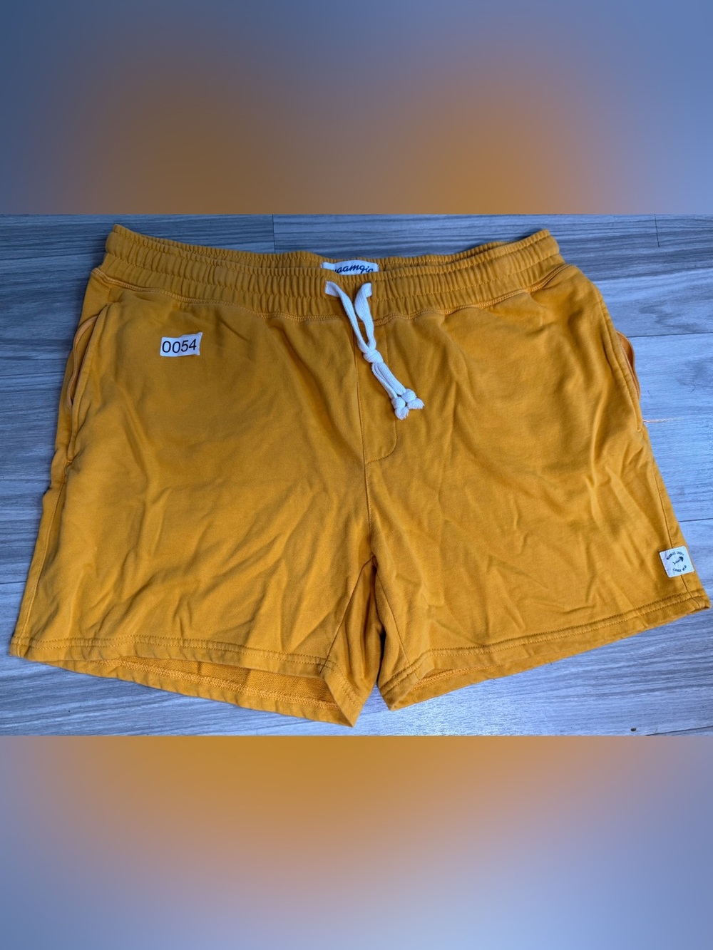 Women's Athletic 2XL Maamgic Drawstring Shorts in Mustard